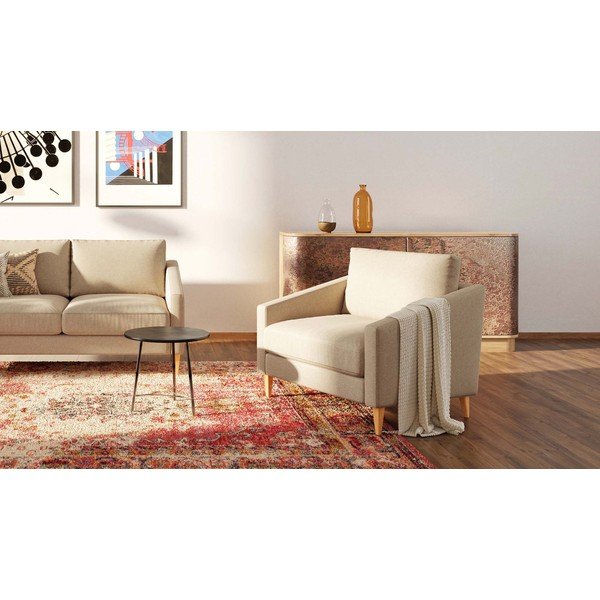 Béžové relaxačné kreslo Karoto – Ame Yens-image-3