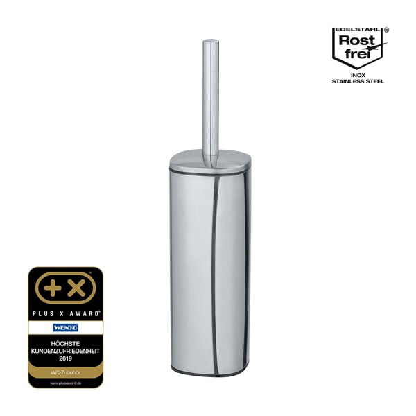 Toaletná kefa v striebornej farbe Wenko Alassio-image-3