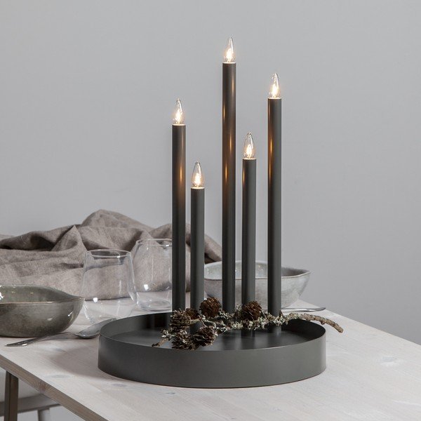 Čierna svetelná dekorácia ø 32 cm Deco – Star Trading-image-1