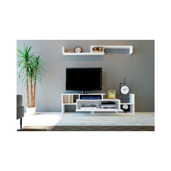 Biela TV súprava 154x42 cm Dream – Kalune Design-image-3