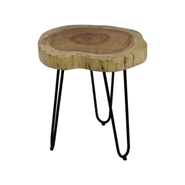 Odkladací stolík z akáciového dreva HSM Collection Live Edge, 43 × 45 cm