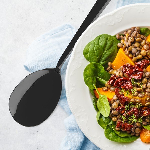 Šalátový príbor z nehrdzavejúcej ocele Black – Orion-image-1