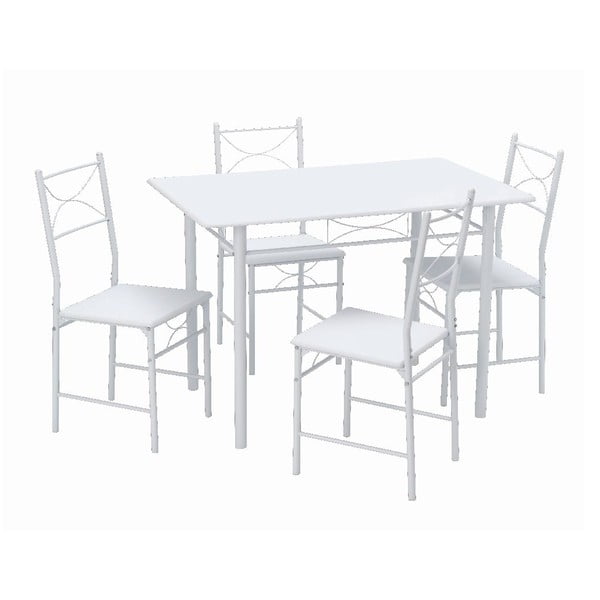 Stôl so 4 stoličkami Function White