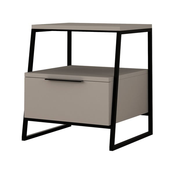 Béžový nočný stolík s poličkami Pal – Kalune Design