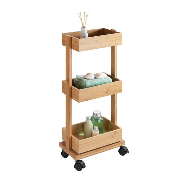 Bambusový trojposchodový vozík Wenko Tortona-image-1