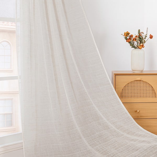 Krémovobiely záves 140x250 cm Drimar – Restilo-image-2