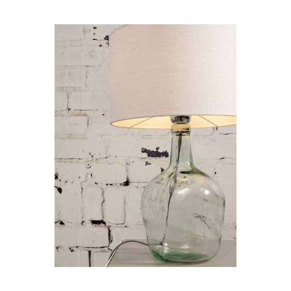 Stolová lampa so svetlobéžovým tienidlom a konštrukciou z recyklovaného skla Good&Mojo Murano, ⌀ 47 cm-image-1