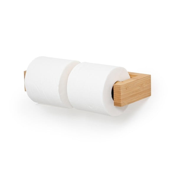 Nástenný dvojitý držiak na toaletný papier z bambusu Wireworks