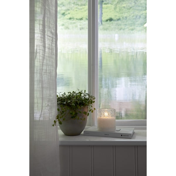 Biela LED vosková sviečka v skle Star Trading Flamme Romb, výška 10 cm-image-3