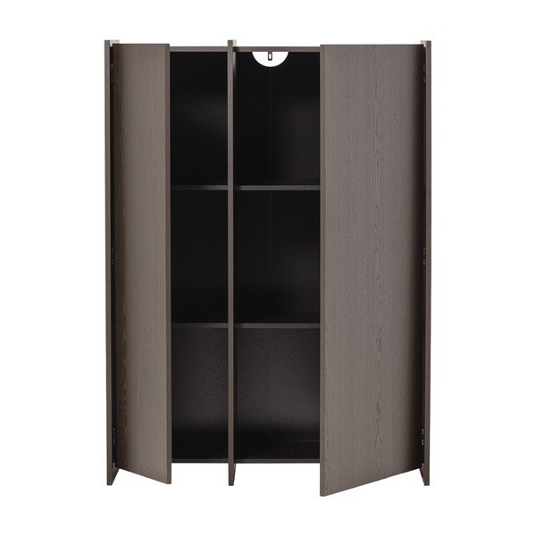 Tmavohnedá skrinka v dekore jaseňa 102x140x44 cm Brock – WOOOD-image-4