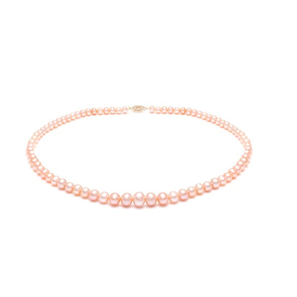 Ružový perlový náhrdelník GemSeller Cirsium