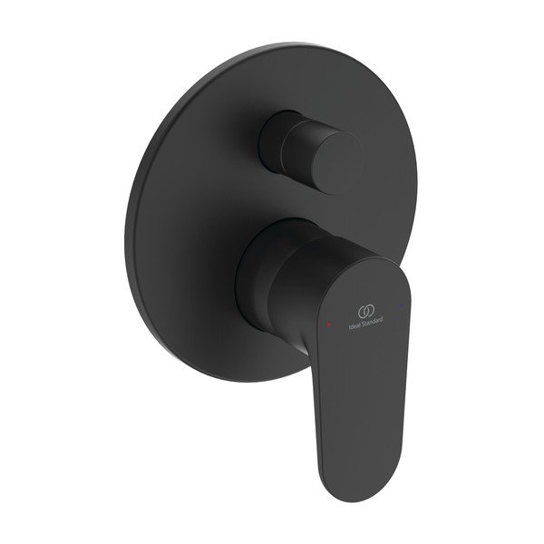 Matne čierna vaňová podomietková batéria Silk Black – Ideal Standard