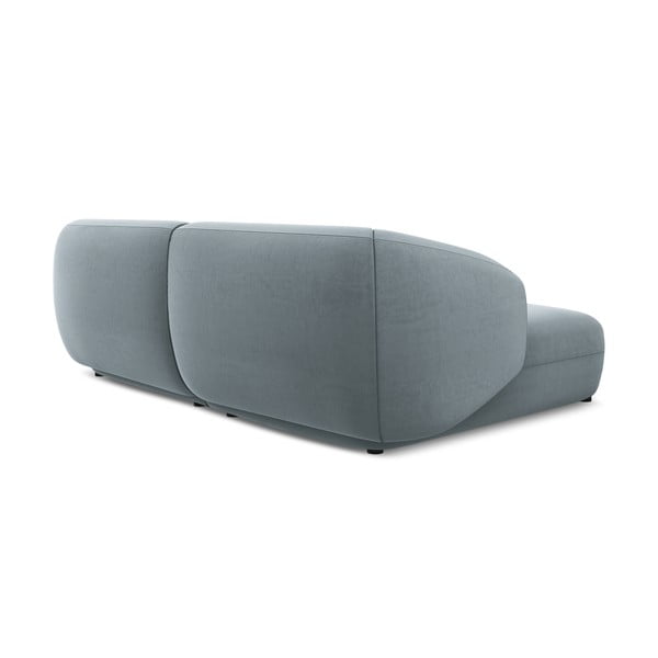 Svetlomodrá zamatová rohová pohovka (ľavý roh) Moana – Makamii-image-4