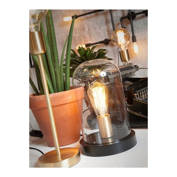 Čierna stolová lampa so skleneným tienidlom (výška 30 cm) Seattle – it's about RoMi-image-4