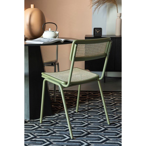 Zelené ratanové jedálenské stoličky v súprave 2 ks Jort - Zuiver-image-2