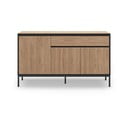 Nízka komoda v dekore duba v prírodnej farbe 140x80 cm Lorenza – Marckeric