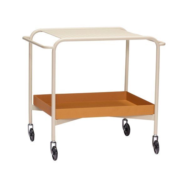 Kovový servírovací stolík na kolieskach 47x66 cm Push – Hübsch-image-2