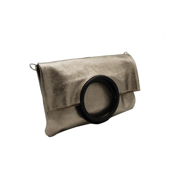 Hnedosivá listová kabelka / kabelka z pravej kože Andrea Cardone Lernie