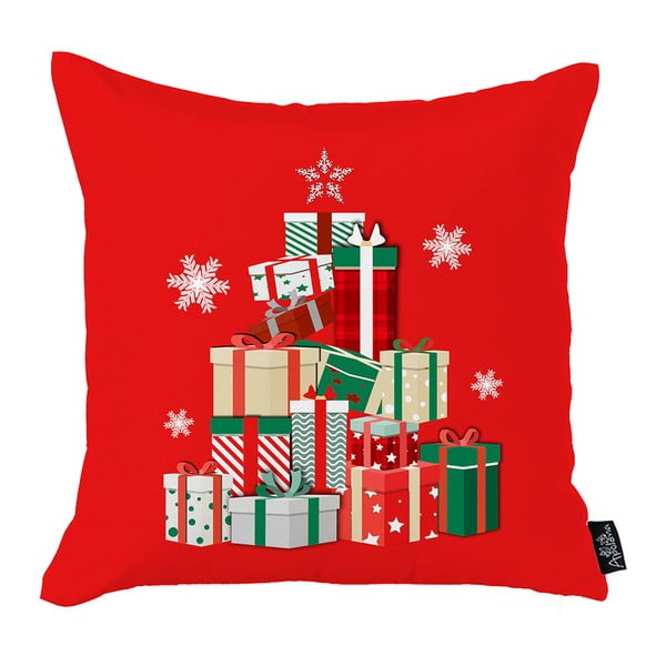 Červená vianočná obliečka na vankúš Mike & Co. NEW YORK Honey Christmas Gifts, 45 x 45 cm