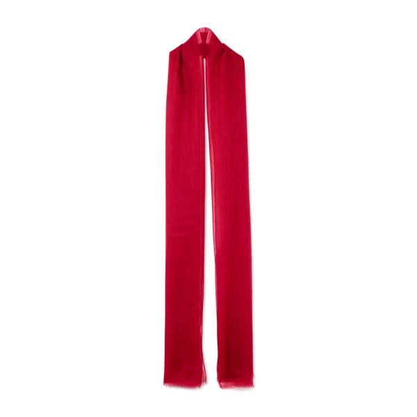 Tmavočervený tenký kašmírový šál Bel cashmere Mila, 240 x 110 cm