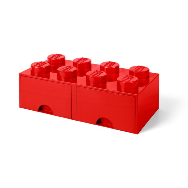 Červený úložný box s dvoma zásuvkami LEGO®-image-1