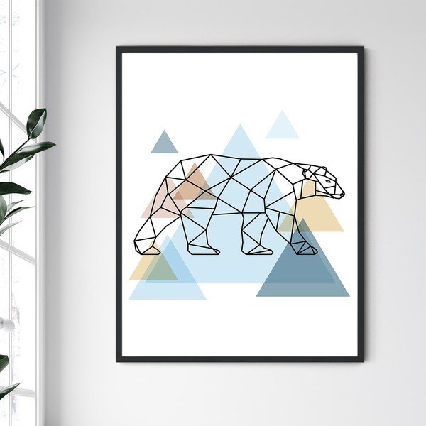 Nástenný obraz v ráme North Carolina Frame Bear II, 30 x 40 cm