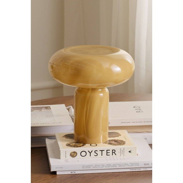 Khaki sklenená stolová lampa (výška  28 cm) Aurora – Ellos Home-image-3