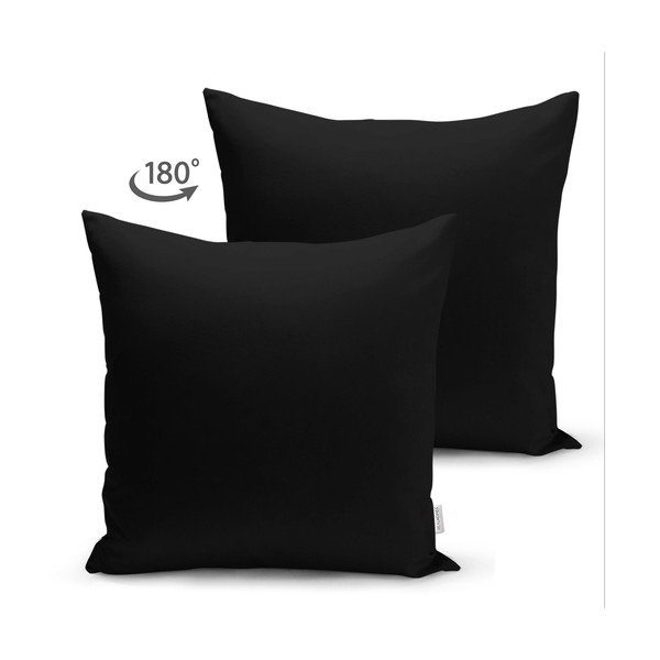 Čierna obliečka na vankúš Minimalist Cushion Covers, 45 x 45 cm-image-1