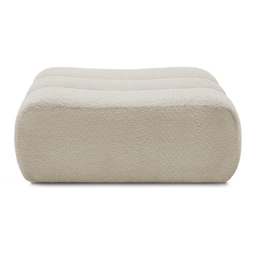 Béžová podnožka z textílie buklé Azra – Bobochic Paris