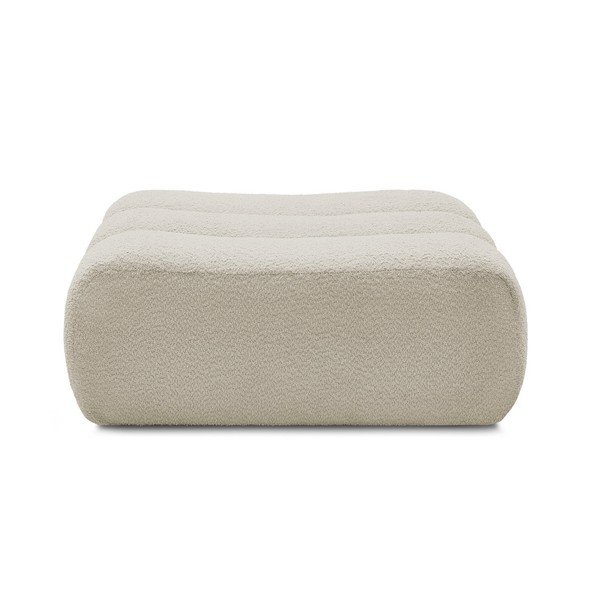 Béžová podnožka z textílie buklé Azra – Bobochic Paris