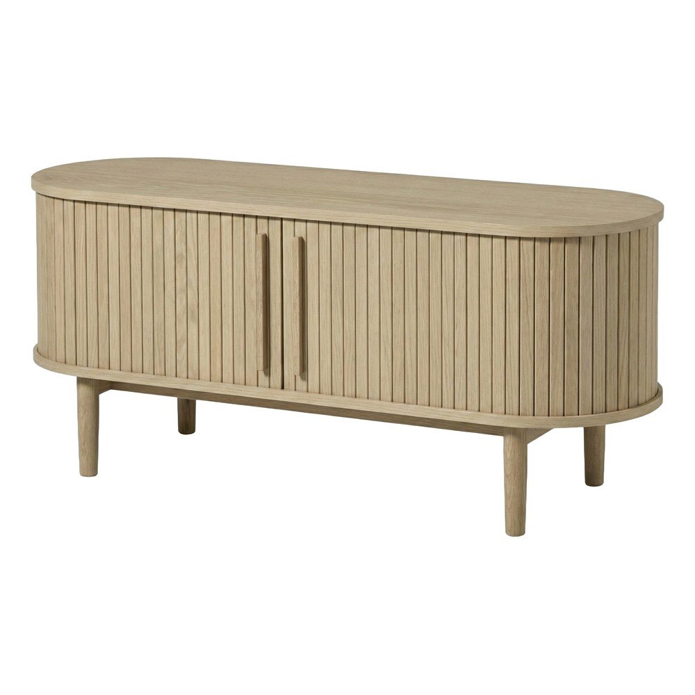 E-shop TV stolík v dekore duba v svetlo prírodnej farbe 140x56x40 cm Meta – Unique Furniture