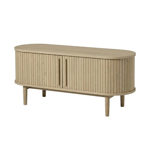 TV stolík v dekore duba v svetlo prírodnej farbe 140x56x40 cm Meta – Unique Furniture