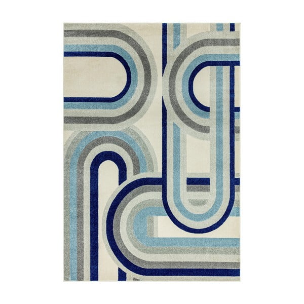 Sivo-modrý koberec 160x230 cm Nova Retro Blue – Asiatic Carpets