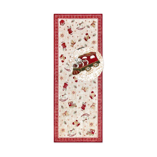 Červený behúň s vianočným motívom s prímesou bavlny 80x200 cm Toy's Delight Red Christmas – Villeroy&Boch