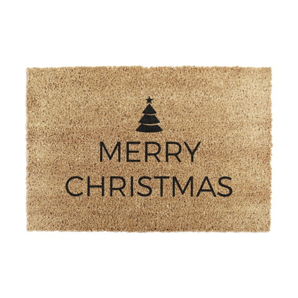Rohožka s vianočným motívom z kokosového vlákna 40x60 cm Merry Christmas – Artsy Doormats