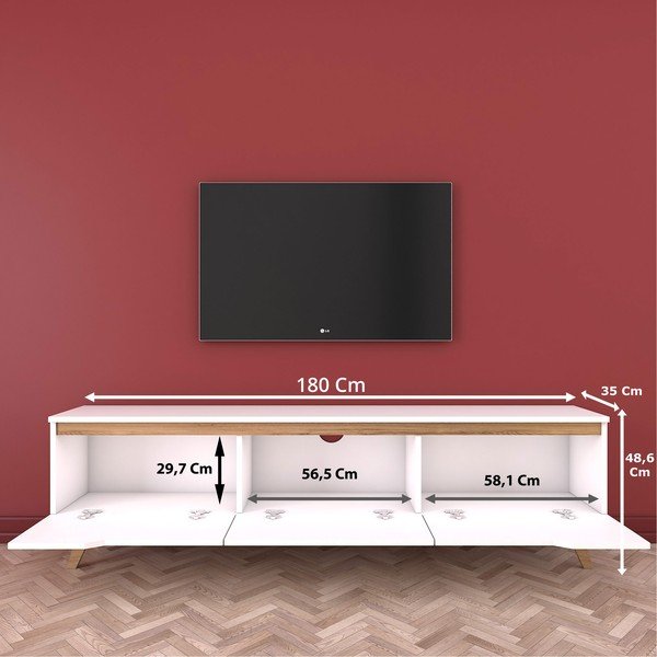 Biely TV stolík Wren-image-1