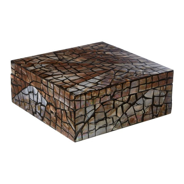 Úložný box s lastúrovými detailmi Premier Housewares Crackle Mosaic