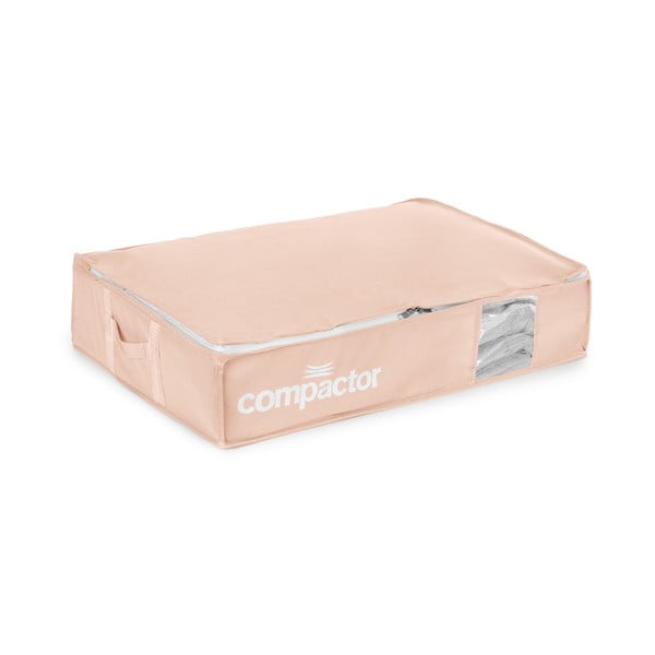 Vákuový plastový úložný box pod posteľ 65x45x15,5 cm Pink Edition – Compactor