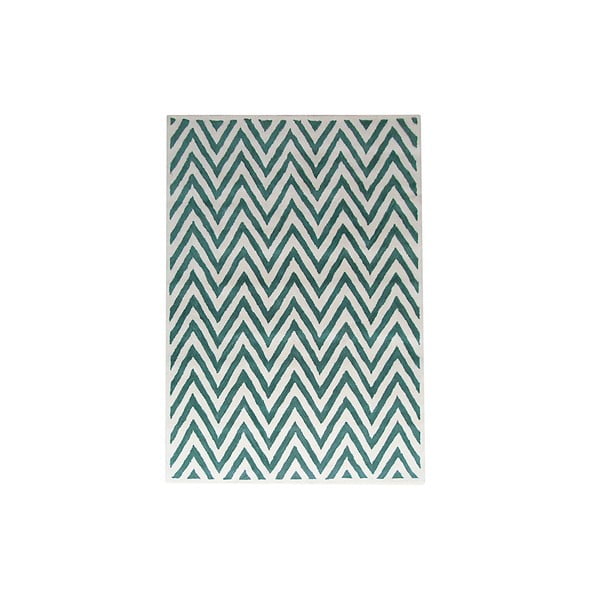 Vlnený koberec Ziggy Turquoise, 153x244 cm