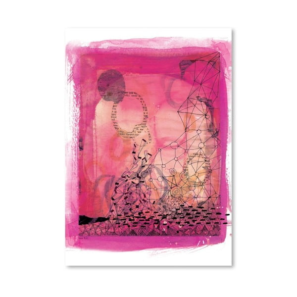 Plagát Pink Collage, 30x42 cm