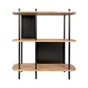 Čierny oceľový regál Leitmotiv Sole, 80 x 83,5 cm