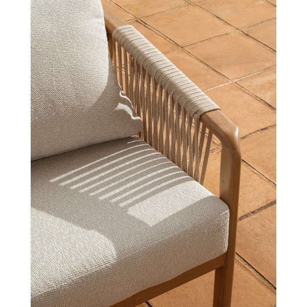 Béžová hliníková záhradná lounge súprava pre 4 osoby Sirte – Kave Home-image-4