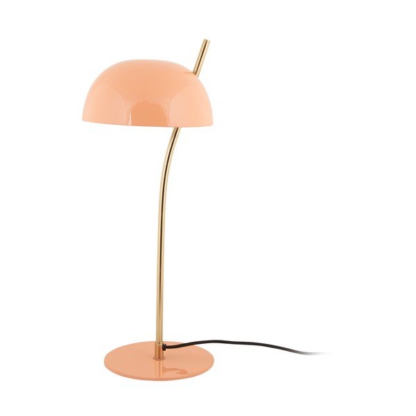 Stolová lampa v lososovej farbe s kovovým tienidlom (výška 55 cm) Vivo – Leitmotiv