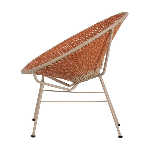Oranžové z umelého ratanu záhradné kreslo Kazoun – WOOOD-image-3