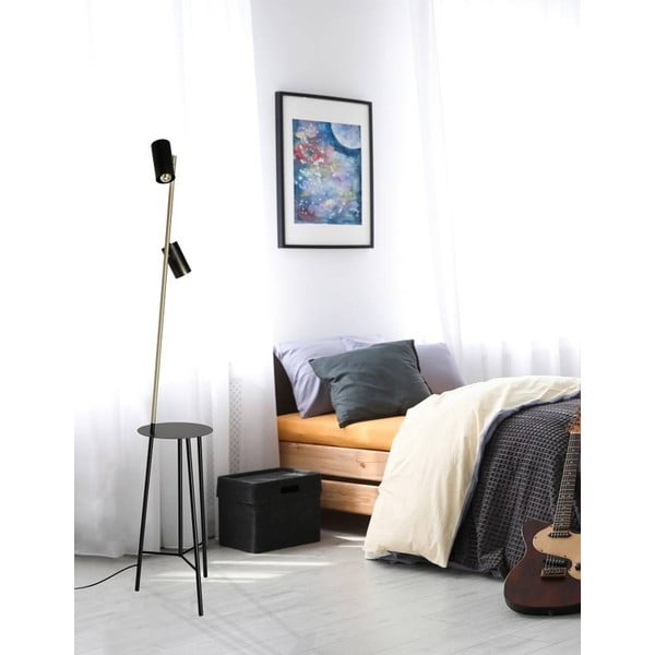Čierna/v zlatej farbe stojaca lampa (výška 164 cm) Perret - Candellux Lighting-image-1