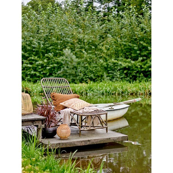 Tmavohnedé ratanové skladacie záhradné ležadlo Dione – Bloomingville-image-1