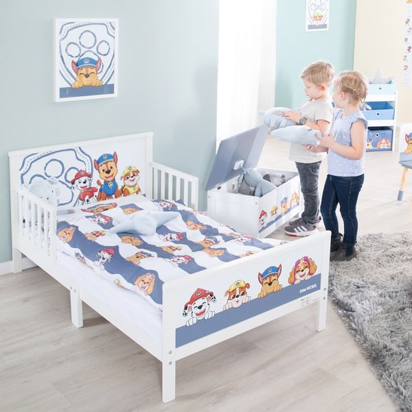 Bielo-modrá detská posteľ 70x140 cm Paw Patrol – Roba-image-1