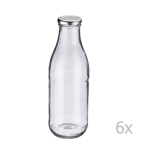 Sada 6 sklenených fliaš Westmark, 1000 ml