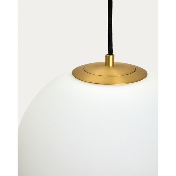 Biele/v zlatej farbe závesné svietidlo so skleneným tienidlom ø 10 cm Brisia – Kave Home-image-2