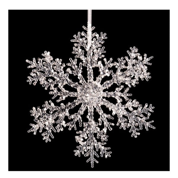 Závesná dekorácia v tvare snehovej vločky Casa Selección Snow, ⌀ 30 cm